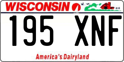 WI license plate 195XNF