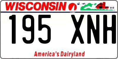 WI license plate 195XNH