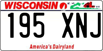 WI license plate 195XNJ
