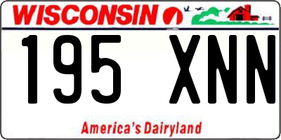 WI license plate 195XNN