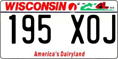 WI license plate 195XOJ