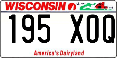 WI license plate 195XOQ