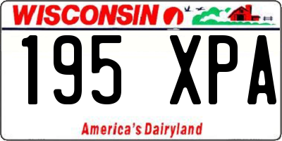 WI license plate 195XPA