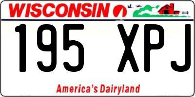 WI license plate 195XPJ