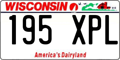 WI license plate 195XPL