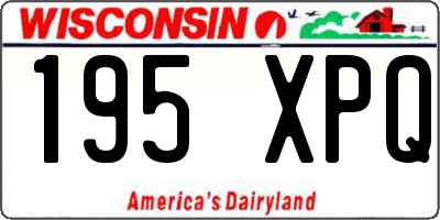 WI license plate 195XPQ
