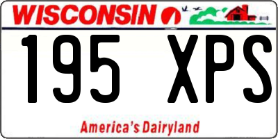 WI license plate 195XPS