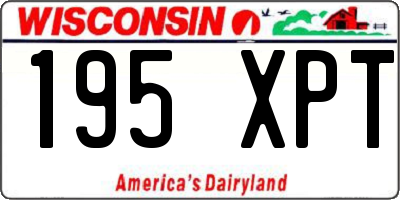 WI license plate 195XPT
