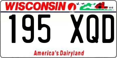 WI license plate 195XQD