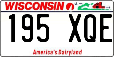 WI license plate 195XQE
