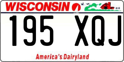 WI license plate 195XQJ