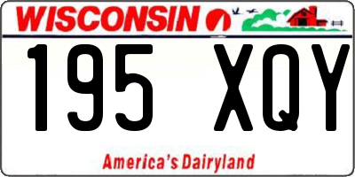 WI license plate 195XQY