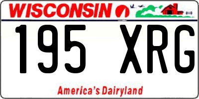 WI license plate 195XRG