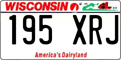 WI license plate 195XRJ