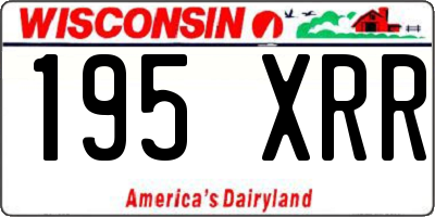 WI license plate 195XRR