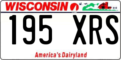 WI license plate 195XRS