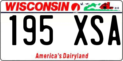 WI license plate 195XSA