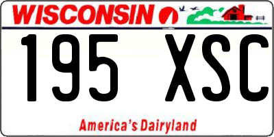 WI license plate 195XSC
