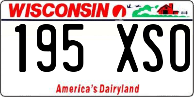 WI license plate 195XSO