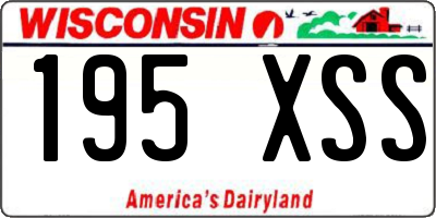 WI license plate 195XSS