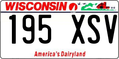 WI license plate 195XSV