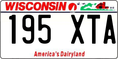 WI license plate 195XTA