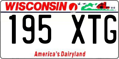 WI license plate 195XTG