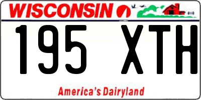 WI license plate 195XTH