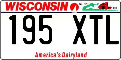 WI license plate 195XTL
