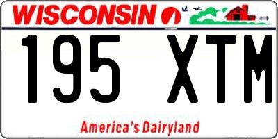 WI license plate 195XTM