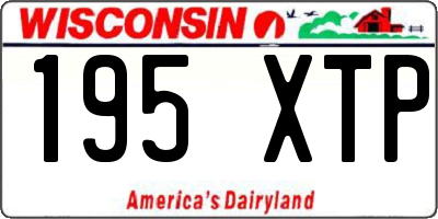 WI license plate 195XTP