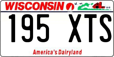 WI license plate 195XTS