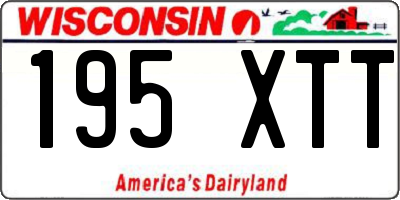 WI license plate 195XTT