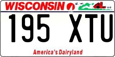 WI license plate 195XTU
