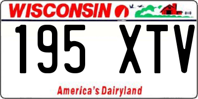 WI license plate 195XTV