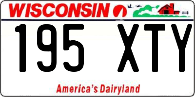 WI license plate 195XTY