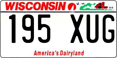 WI license plate 195XUG