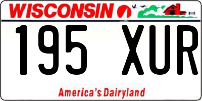 WI license plate 195XUR