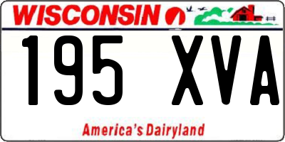 WI license plate 195XVA