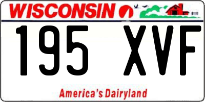 WI license plate 195XVF