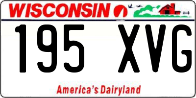 WI license plate 195XVG