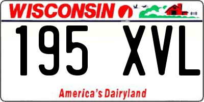 WI license plate 195XVL