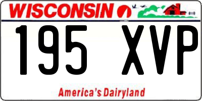 WI license plate 195XVP