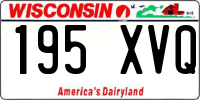 WI license plate 195XVQ