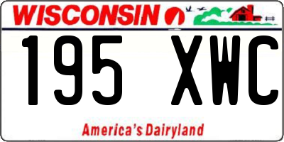 WI license plate 195XWC
