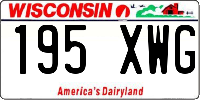 WI license plate 195XWG