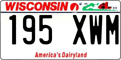 WI license plate 195XWM