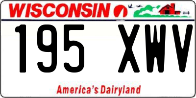 WI license plate 195XWV