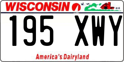 WI license plate 195XWY