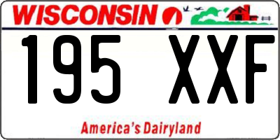 WI license plate 195XXF